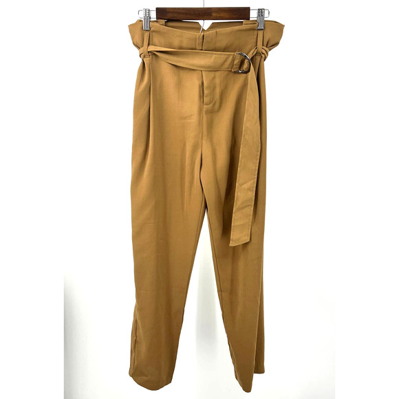 Know One Cares Pants Camel Trousers Cropped Nordstrom Women's Size Large - Picture 1 of 8